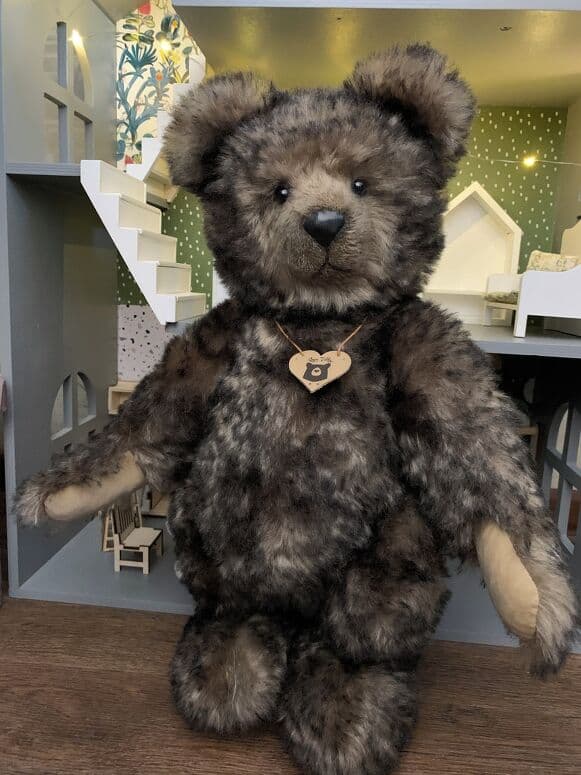 Foggy standing full length with both paws open